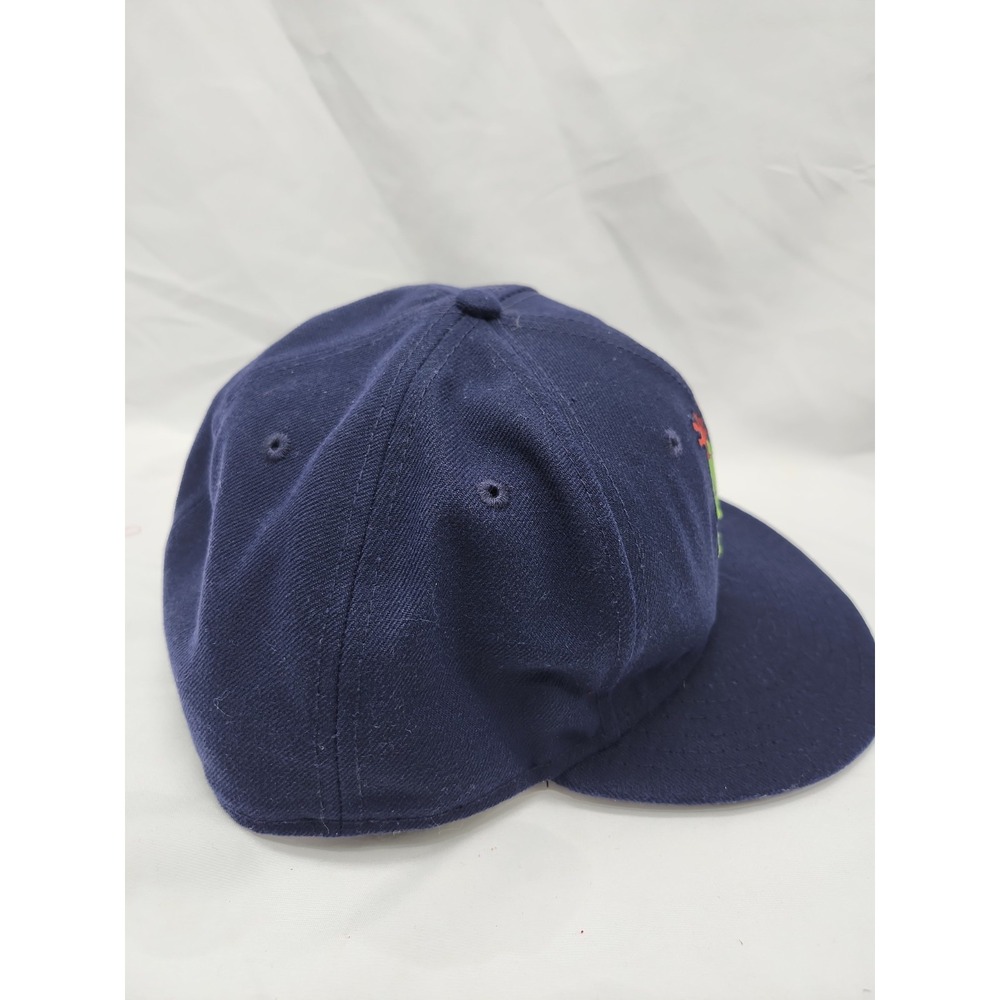 Everett AquaSox Hat New Era 59FIFTY Frog MiLB Fitted Cap 7 7/8 Navy - Picture 3 of 6